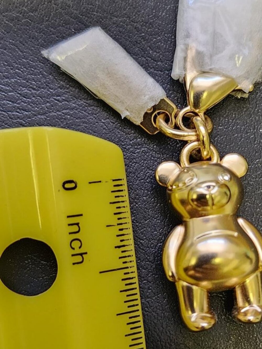 Coach mini Gold Bear Zipper Charm